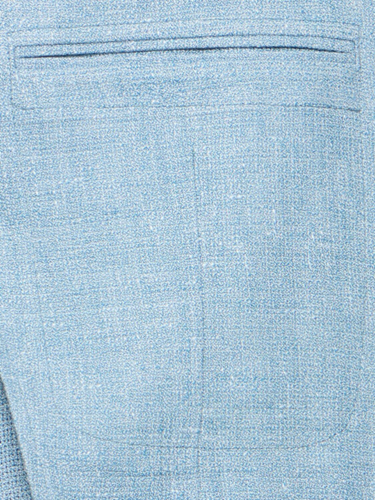 Lardini: Blazer monopetto in lana e lino - Celeste - men_5 | Luisa Via Roma