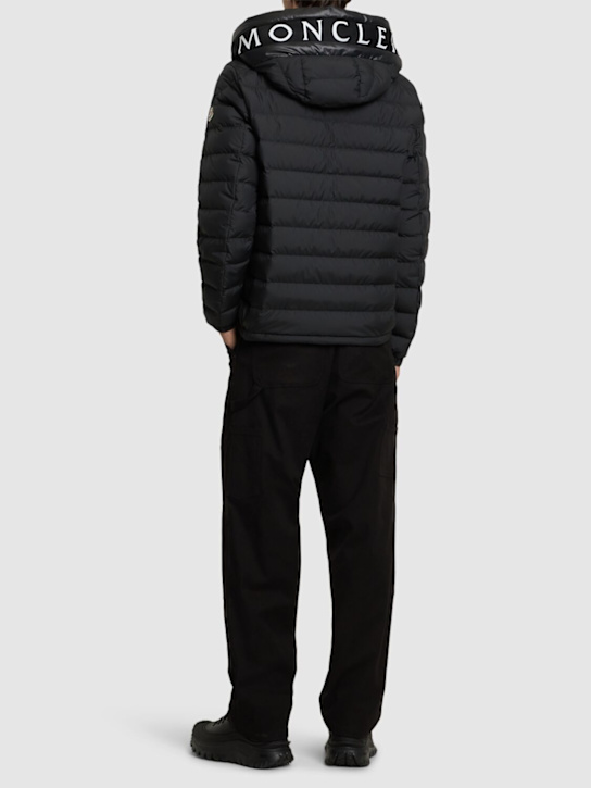 Moncler: Chevrerie tech down jacket - Black - men_1 | Luisa Via Roma