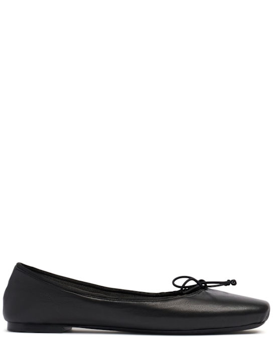 Khaite: 10mm Charlotte leather ballerina flats - Black - women_0 | Luisa Via Roma