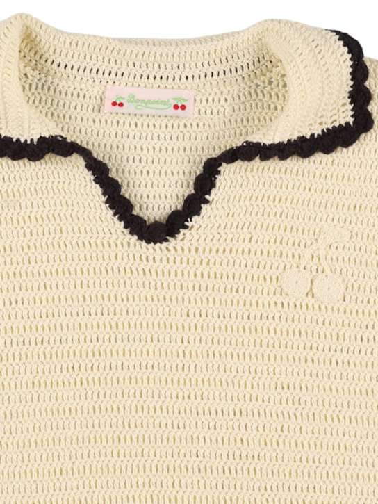 Bonpoint: Cotton knit shirt dress - kids-girls_1 | Luisa Via Roma