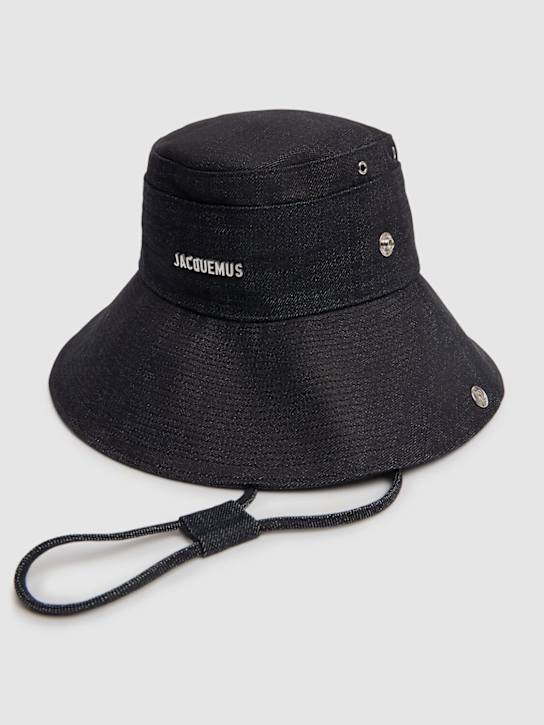 Jacquemus: Le bob de-nimes bucket hat - Navy - men_2 | Luisa Via Roma