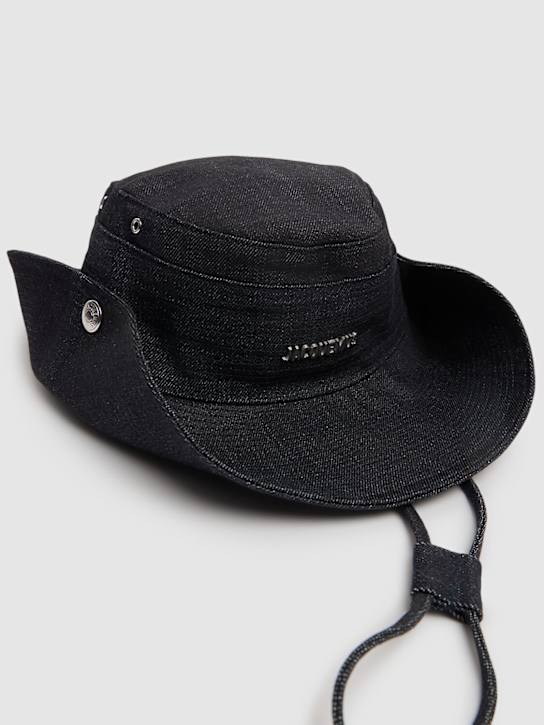 Jacquemus: Le bob de-nimes bucket hat - Navy - men_4 | Luisa Via Roma