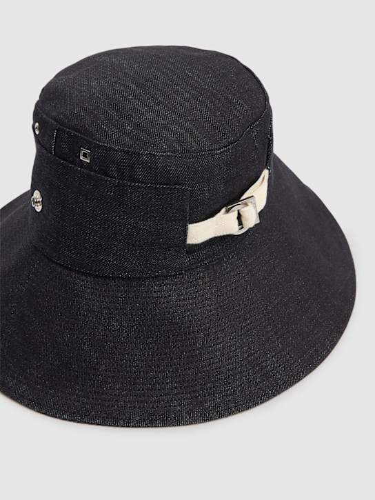 Jacquemus: Le bob de-nimes bucket hat - Navy - men_3 | Luisa Via Roma