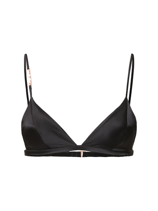 Logo luxe silk triangle bra