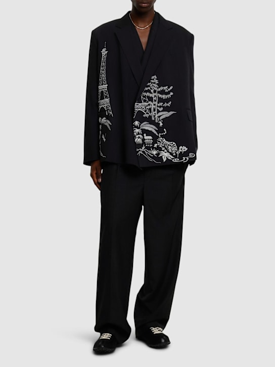 Kenzo Paris: Jungle tailored kimono jacket - men_1 | Luisa Via Roma