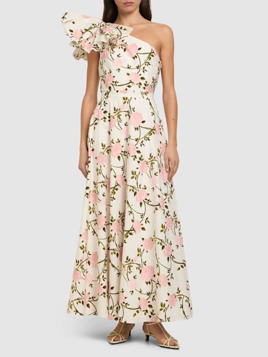 Printed poplin long dress - Thumbnail 2