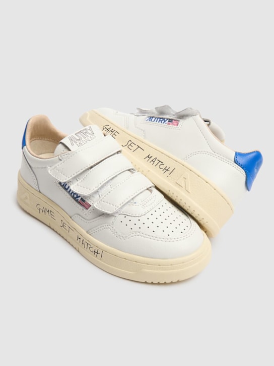 Autry: Sneakers basse Kidstripes in pelle con strap - kids-boys_1 | Luisa Via Roma
