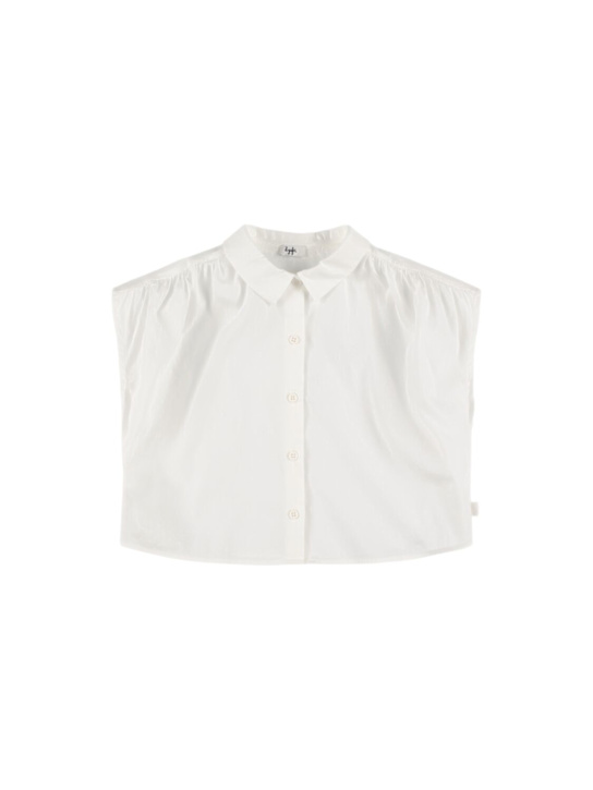 Il Gufo: Camicia cropped in popeline di cotone stretch - kids-girls_0 | Luisa Via Roma