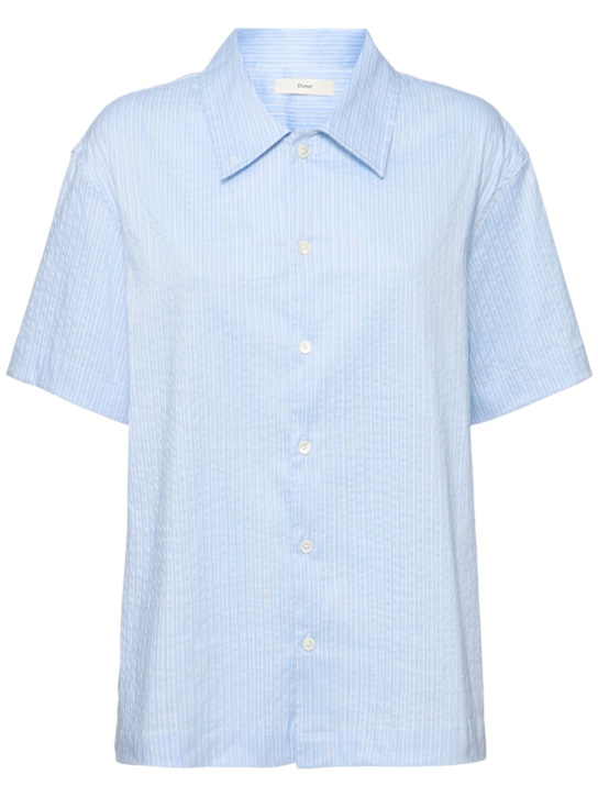 Dunst: Holiday striped shirt - Sky Blue Stripe - women_0 | Luisa Via Roma