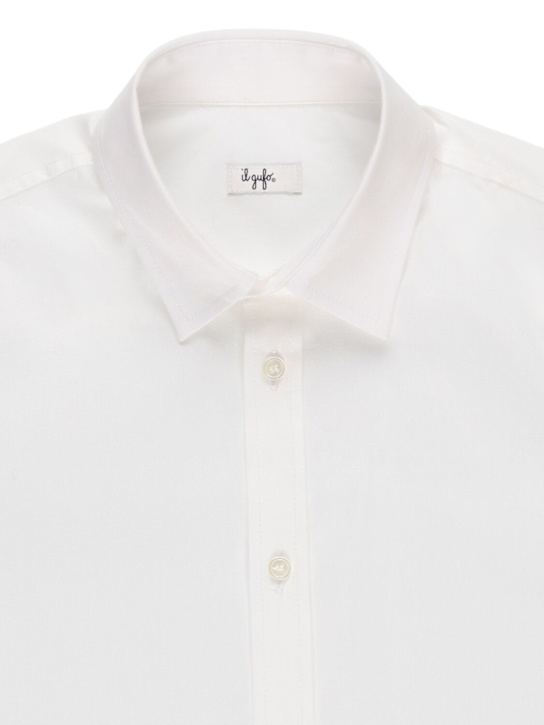 Il Gufo: Cotton poplin shirt - White - kids-boys_1 | Luisa Via Roma