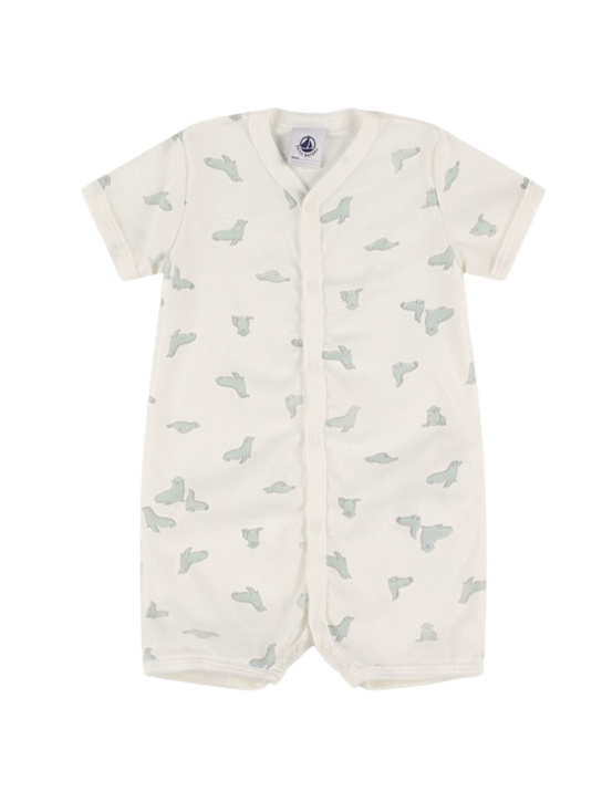Petit Bateau: Tutina in jersey di cotone - Bianco - kids-girls_0 | Luisa Via Roma