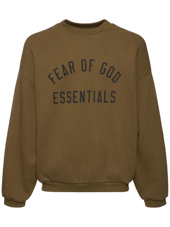 Fear of God ESSENTIALS: Cotton blend crewneck sweatshirt - men_0 | Luisa Via Roma