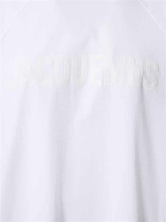 Jacquemus: Le t-shirt typo jacquemus logo T恤 - 白色 - women_4 | Luisa Via Roma