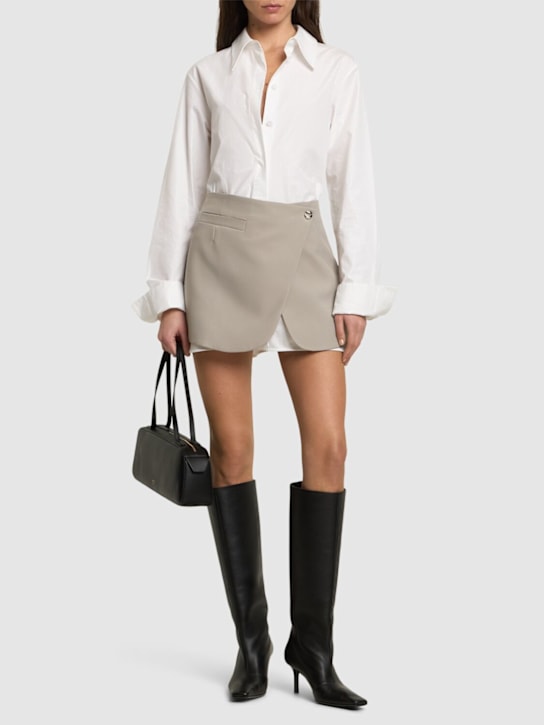 Coperni: Tailored mini skirt - Beige - women_1 | Luisa Via Roma