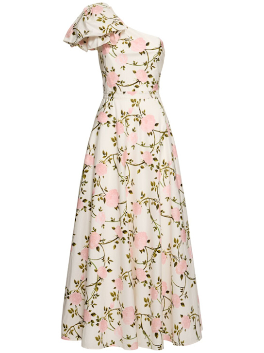 Printed poplin long dress - Thumbnail 1