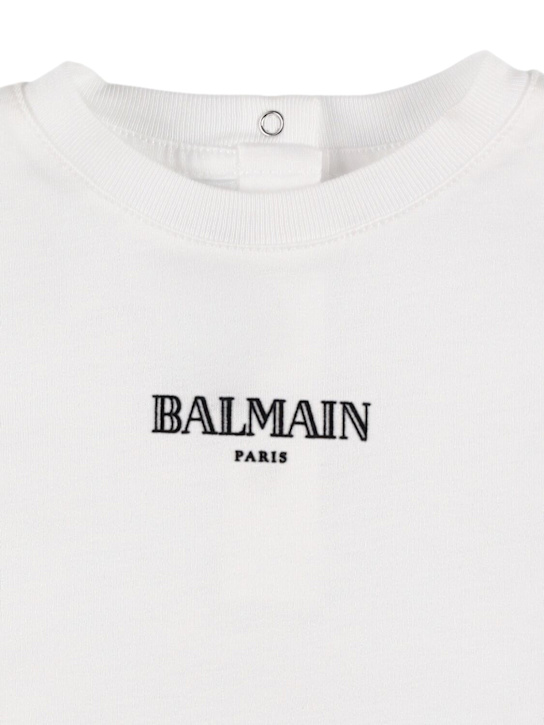 Balmain: Printed cotton jersey t-shirt - kids-boys_1 | Luisa Via Roma
