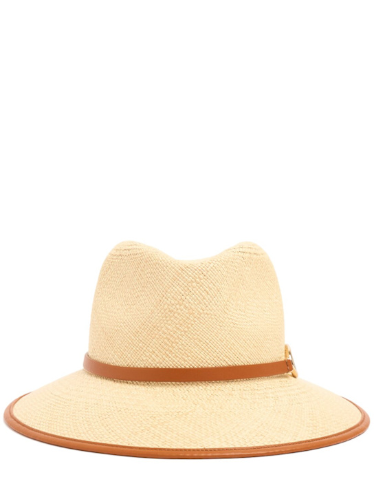 Valentino Garavani: V Logo large brim hat - women_0 | Luisa Via Roma