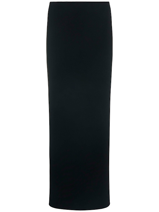 Khaite: Langer Rock aus Viskosemischjersey „Lilith“ - Schwarz - women_0 | Luisa Via Roma