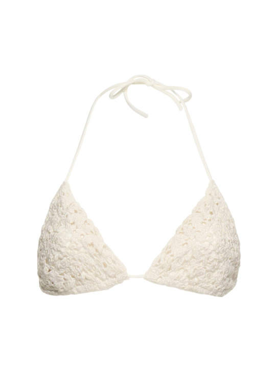 Ermanno Scervino: Top de bikini crochet - Blanco - women_0 | Luisa Via Roma