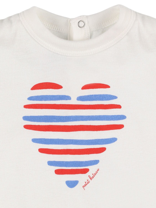 Petit Bateau: T-shirt in jersey di cotone stampato - Bianco - kids-girls_1 | Luisa Via Roma