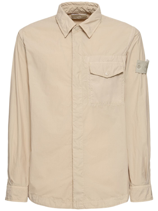 Stone Island: Ghost shirt - Beige - men_0 | Luisa Via Roma
