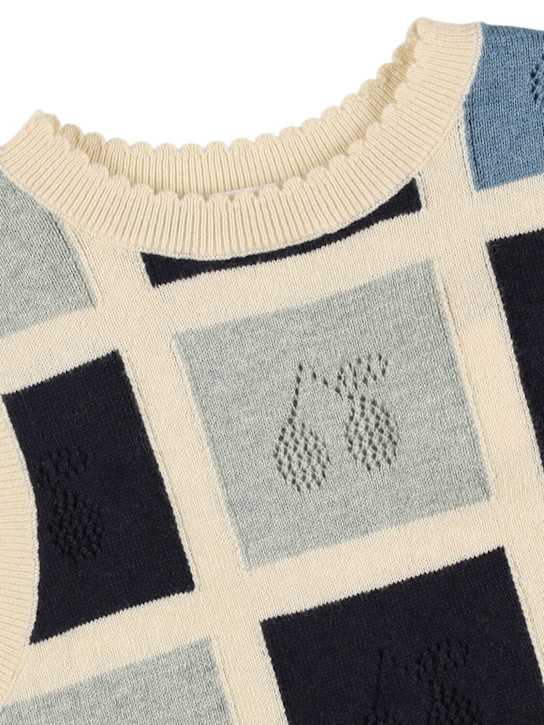 Bonpoint: チェリーコットン＆カシミアニットベスト - マルチカラー - kids-girls_1 | Luisa Via Roma