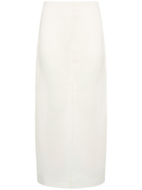 Khaite: Lalisa compact organza midi skirt - White - women_0 | Luisa Via Roma