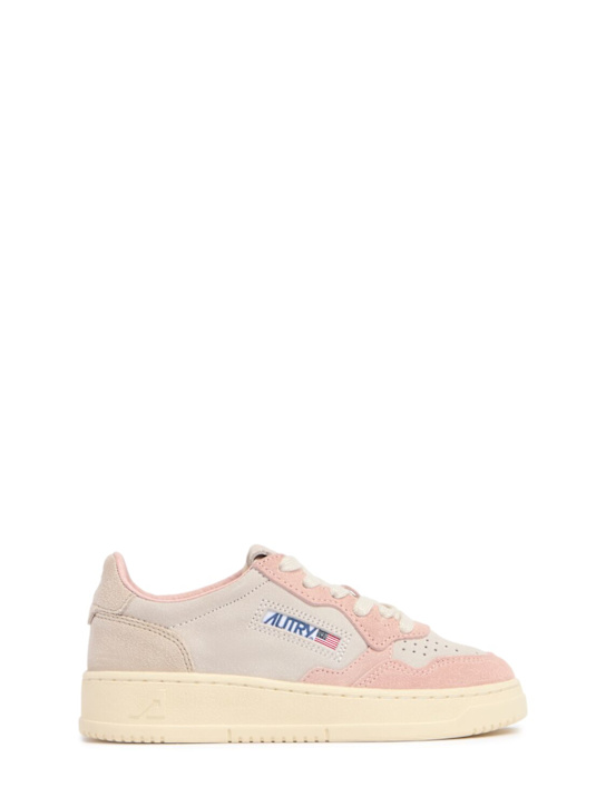 Autry: Sneakers basse Kidstripes in pelle con lacci - kids-girls_0 | Luisa Via Roma