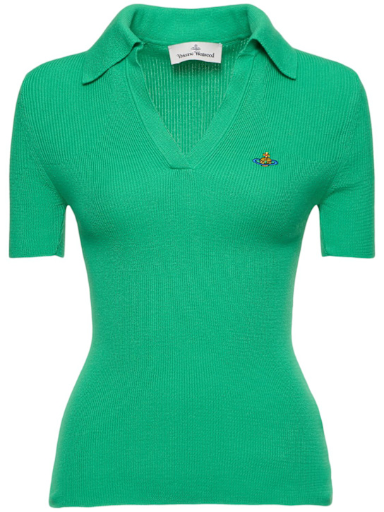 Vivienne Westwood: Fitted cotton polo shirt - women_0 | Luisa Via Roma
