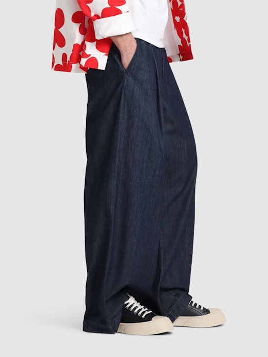 Marni: Pablo leather low top sneakers - men_1 | Luisa Via Roma