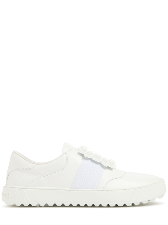 Roger Vivier: 10mm Very Vivier leather sneakers - women_0 | Luisa Via Roma