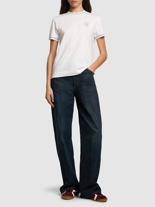 Brunello Cucinelli: Cotton jersey t-shirt - women_1 | Luisa Via Roma