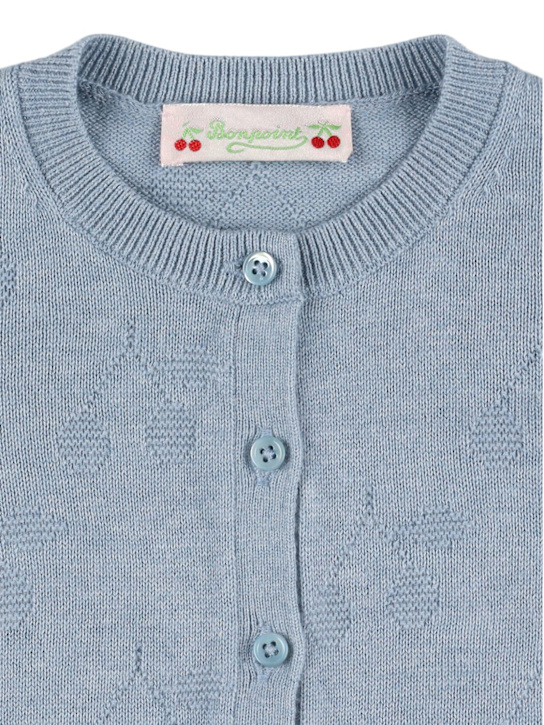 Bonpoint: Cotton & cashmere knit cardigan - kids-boys_1 | Luisa Via Roma