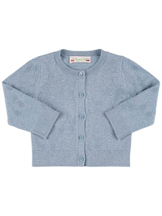 Bonpoint: Cotton & cashmere knit cardigan - kids-boys_0 | Luisa Via Roma