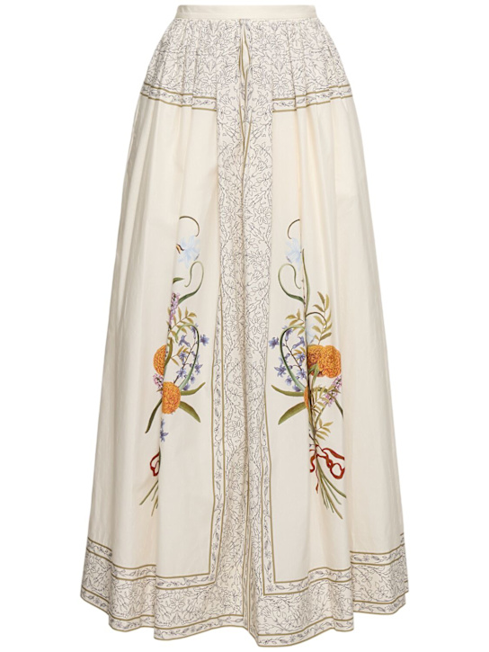 Printed poplin skirt - Thumbnail 1