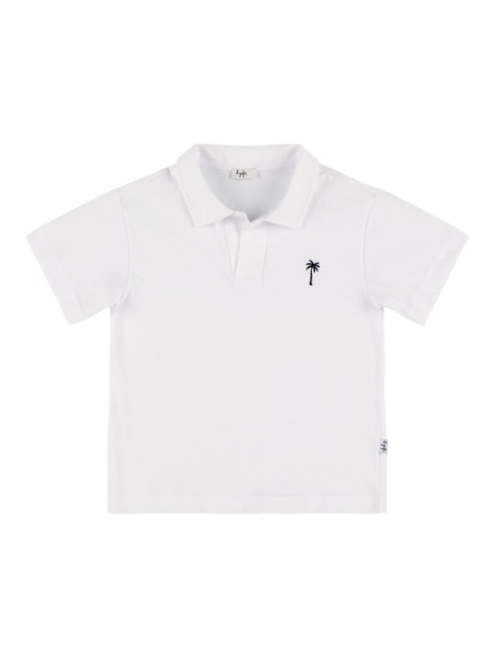 Il Gufo: Polo de algodón jersey - Blanco/Azul - kids-boys_0 | Luisa Via Roma