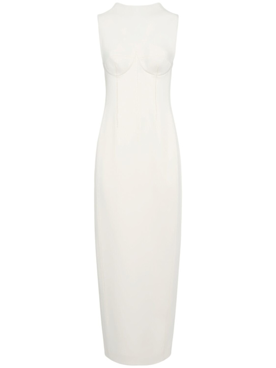 Khaite: Shoshanna viscose long dress - Chalk - women_0 | Luisa Via Roma