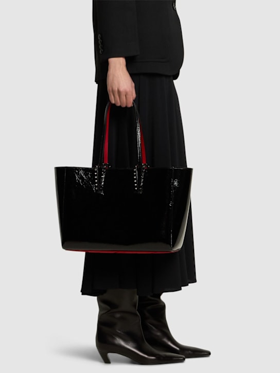 Christian Louboutin: Cabata embossed leather tote bag - Black - women_1 | Luisa Via Roma