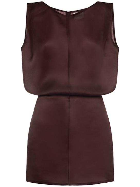 Khaite: Toma compact organza mini dress - Burgundy - women_0 | Luisa Via Roma