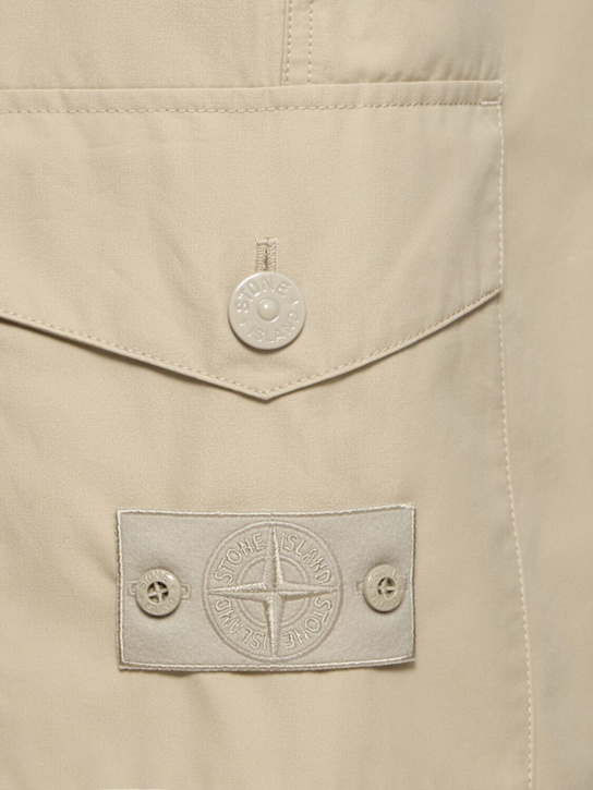 Stone Island: Ghost regular Bermuda shorts - Beige - men_4 | Luisa Via Roma
