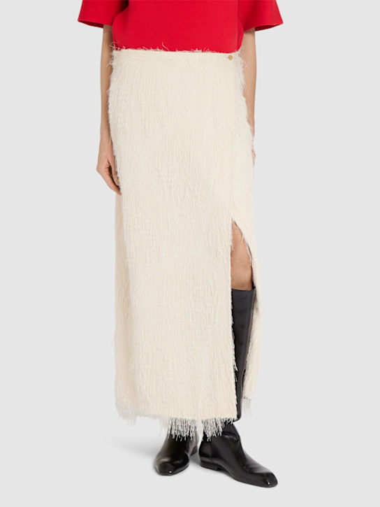 Khaite: Stivali alti Colt in pelle 25mm - Nero - women_1 | Luisa Via Roma