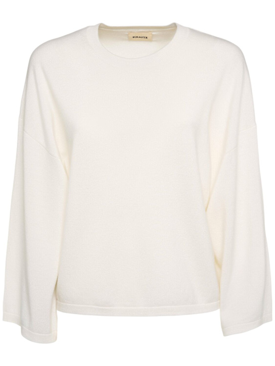 Khaite: Darcy wool sweater - Ivory - women_0 | Luisa Via Roma