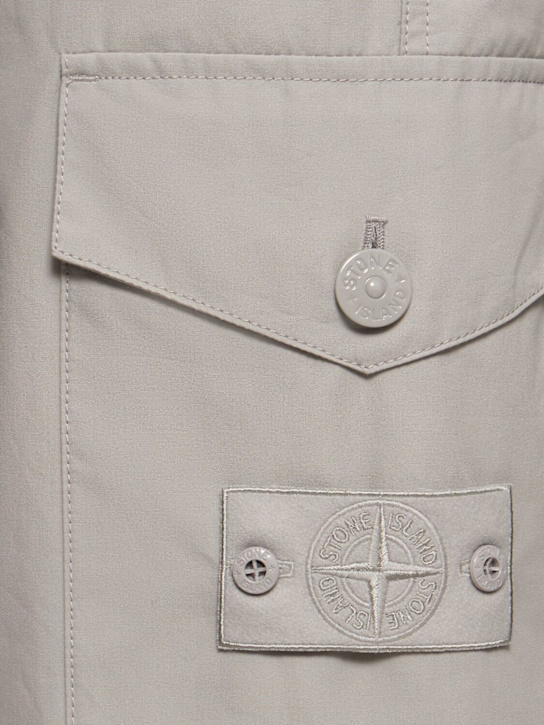 Stone Island: Bermuda regular ghost shorts - Dust - men_4 | Luisa Via Roma