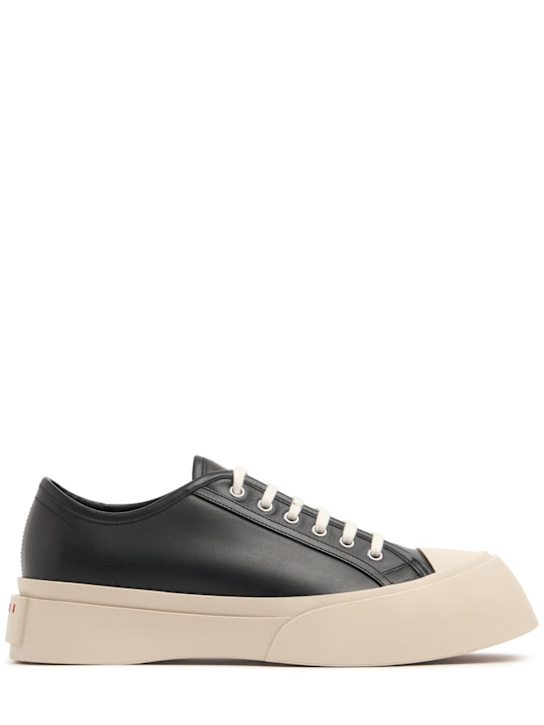 Marni: Pablo leather low top sneakers - men_0 | Luisa Via Roma