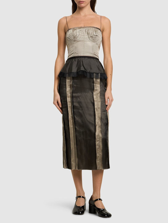 Maison Margiela: Silk midi dress - women_1 | Luisa Via Roma