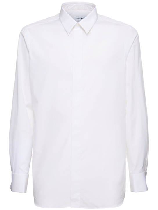 Lardini: Camicia in cotone - Bianco - men_0 | Luisa Via Roma
