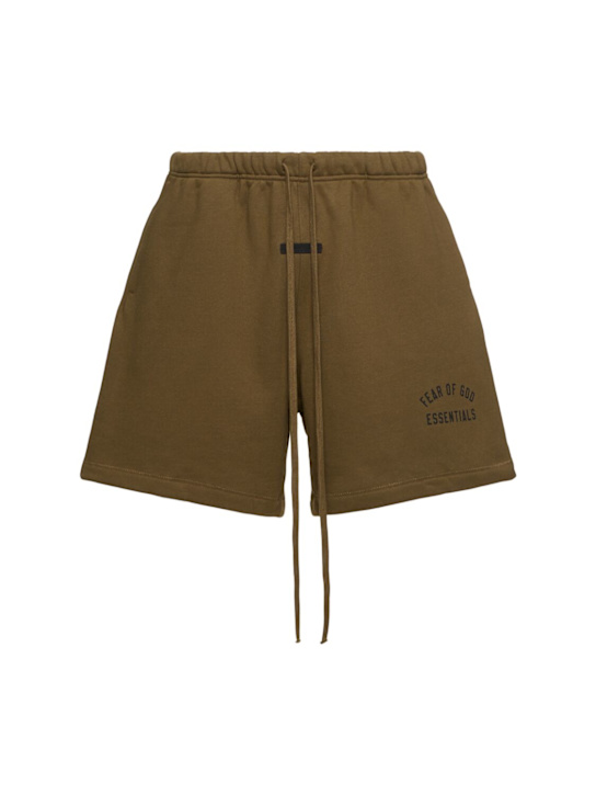 Fear of God ESSENTIALS: Cotton blend soccer shorts - men_0 | Luisa Via Roma