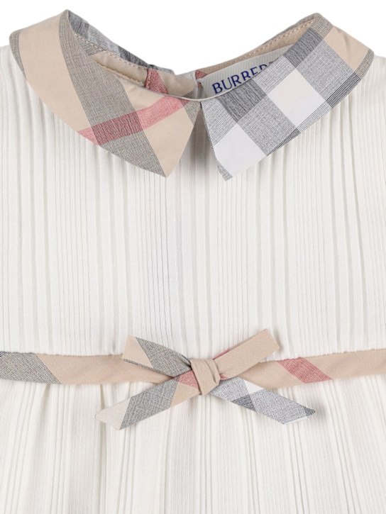 Burberry: Vestito in jersey e culotte check - kids-girls_1 | Luisa Via Roma