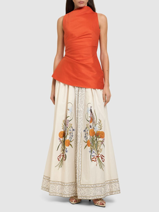 Printed poplin skirt - Thumbnail 2