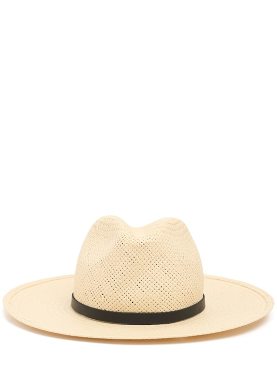Janessa Leone: Lyra packable straw fedora hat - women_0 | Luisa Via Roma